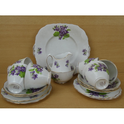 982 - A vintage Melba bone china tea set.