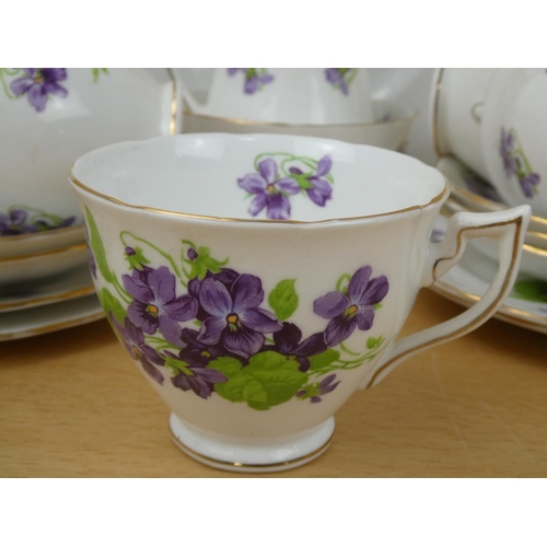 982 - A vintage Melba bone china tea set.