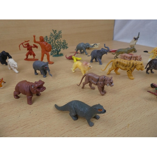 1 - A collection of vintage toy animals and more.