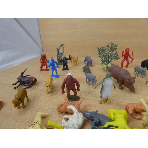 1 - A collection of vintage toy animals and more.