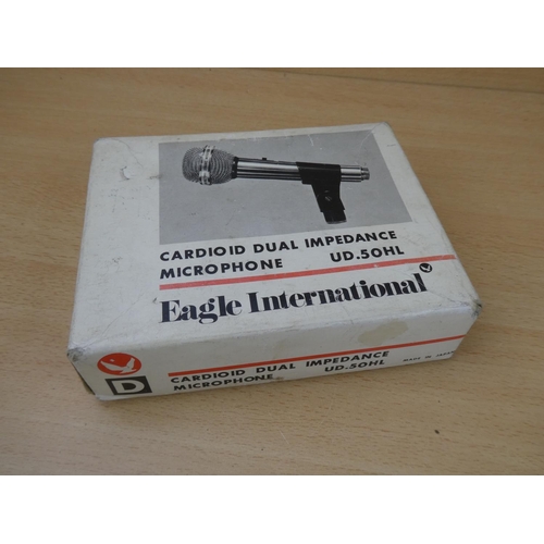 23 - A vintage boxed Eagle International 'Cardioid Dual Impedance microphone'.