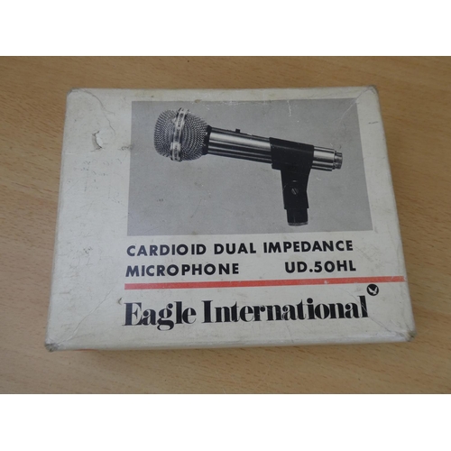 23 - A vintage boxed Eagle International 'Cardioid Dual Impedance microphone'.