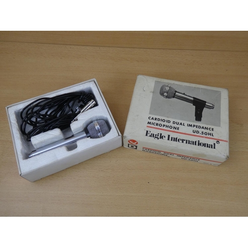 23 - A vintage boxed Eagle International 'Cardioid Dual Impedance microphone'.