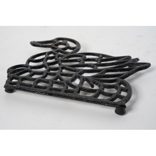 103 - A metal duck trivet.