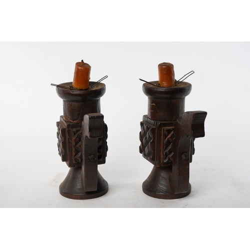 113 - A pair of vintage candleholders.