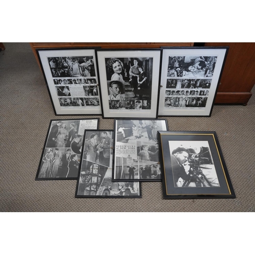 120 - A lot of vintage framed movie pictures, largest measuring 40x52cm.