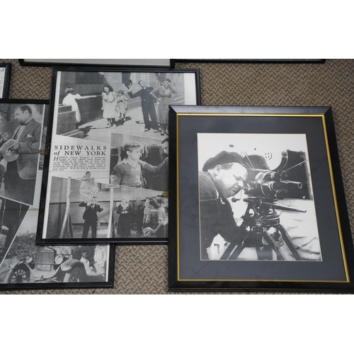 120 - A lot of vintage framed movie pictures, largest measuring 40x52cm.