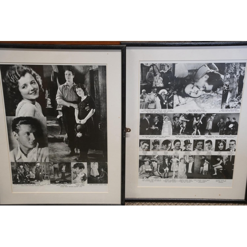 120 - A lot of vintage framed movie pictures, largest measuring 40x52cm.