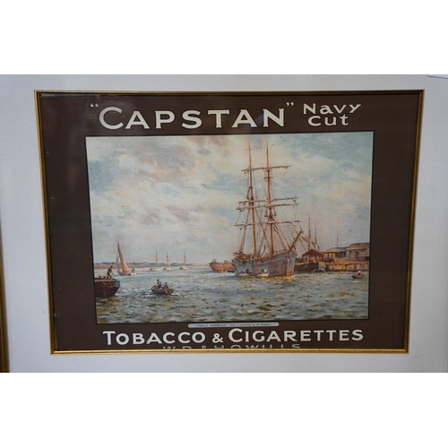 126 - A stunning gilt framed card advertising display for Capstan Navy Cut Tobacco & Cigarettes, measuring... 