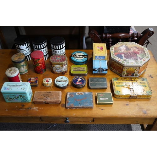 485 - A large lot of vintage cigarette and sweet tins and more.