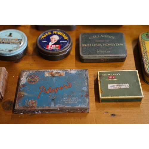 485 - A large lot of vintage cigarette and sweet tins and more.