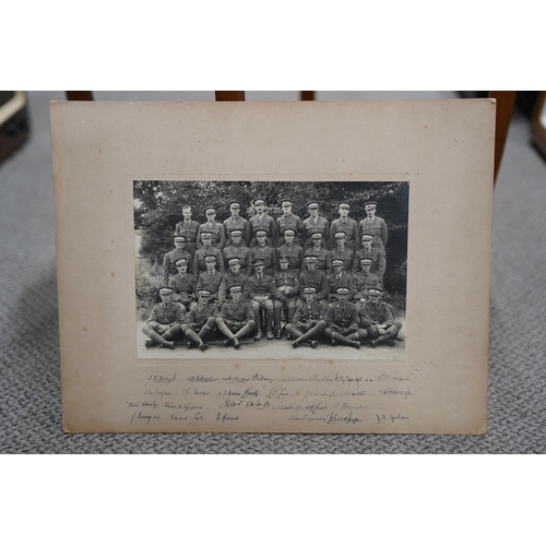 490 - A rare antique military photograph all signed by each soldier.