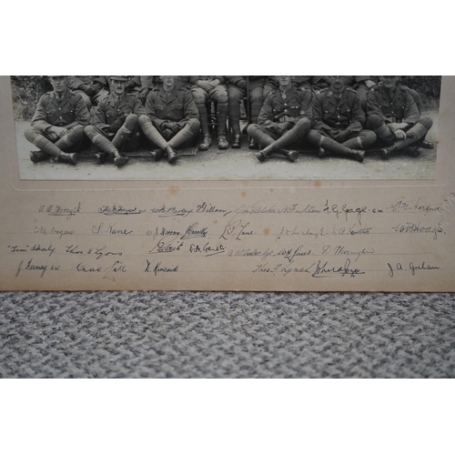 490 - A rare antique military photograph all signed by each soldier.