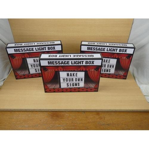 509 - Three boxed Message Light Boxes.