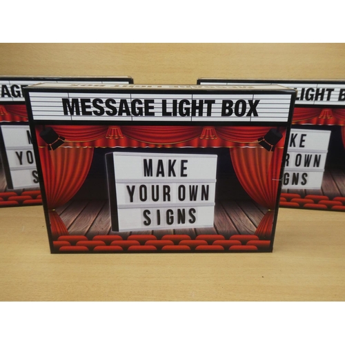 509 - Three boxed Message Light Boxes.