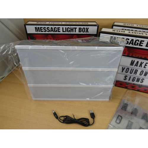 517 - Three boxed Light Message boxes.