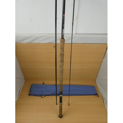 538 - A three piece Daiwa c98 salmon fly rod and bag.