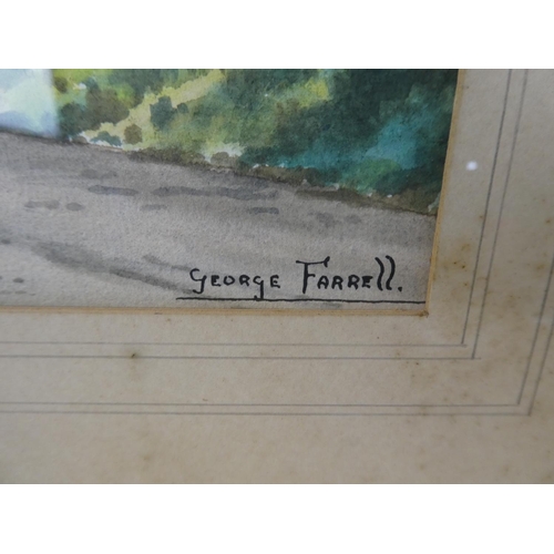 540 - An early framed watercolour 'The Mournes from Killough' by Irish artist George Farrell.