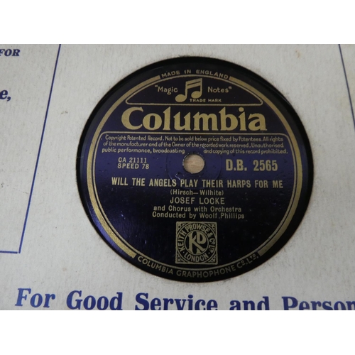 547 - An interesting collection of 78s/ records to include The Derry Train, The Golden Jubilee, The Orange... 