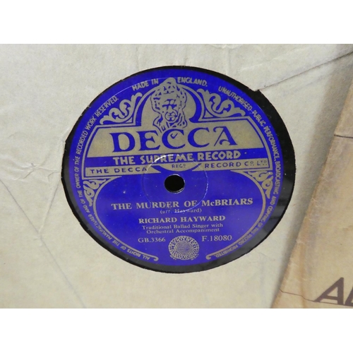 547 - An interesting collection of 78s/ records to include The Derry Train, The Golden Jubilee, The Orange... 