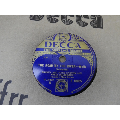 547 - An interesting collection of 78s/ records to include The Derry Train, The Golden Jubilee, The Orange... 