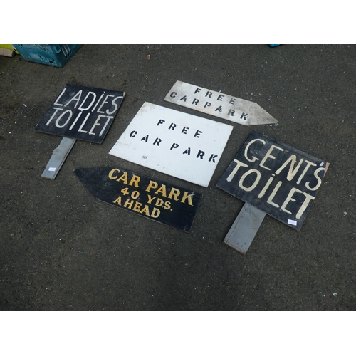 625 - A stunning assortment of vintage hand-painted signs.