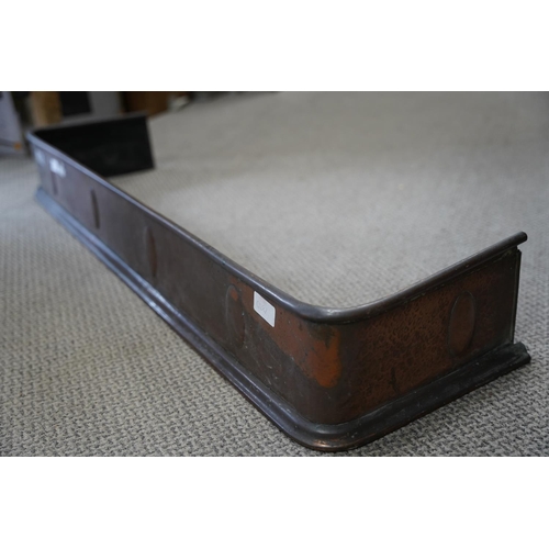 49 - An antique copper fire surround.