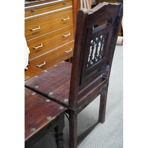 75 - A stunning set of 5 gothic style chairs.