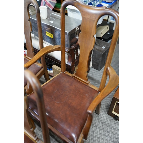 78 - A set of 8 vintage dining room chairs.