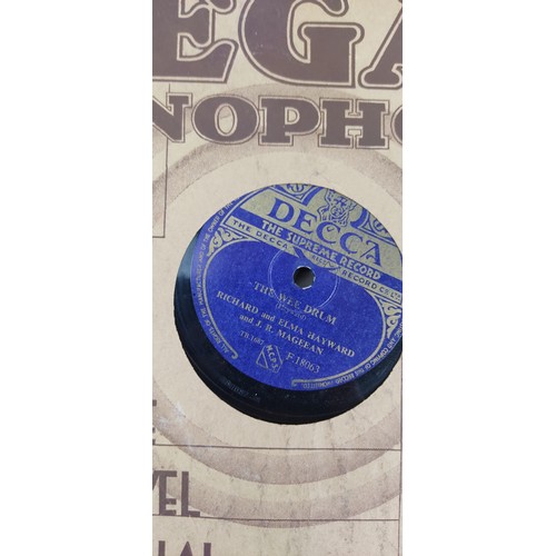 547 - An interesting collection of 78s/ records to include The Derry Train, The Golden Jubilee, The Orange... 