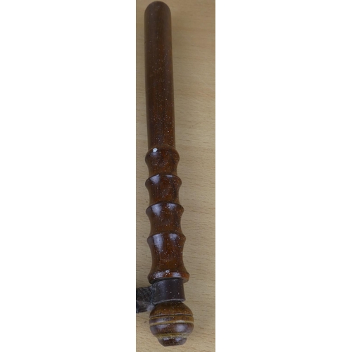 10 - A vintage wooden police truncheon.