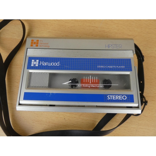 20 - A vintage Harwood Hipster stereo cassette player.