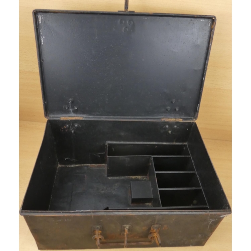 3 - A vintage metal storage/ deed box.