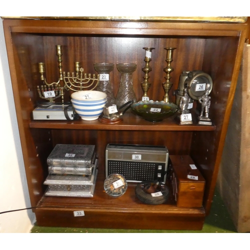 33 - A mahogany open bookcase.