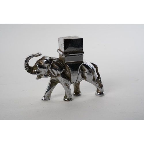 549 - A rare antique metal inkwell in the style of an elephant, number 53.