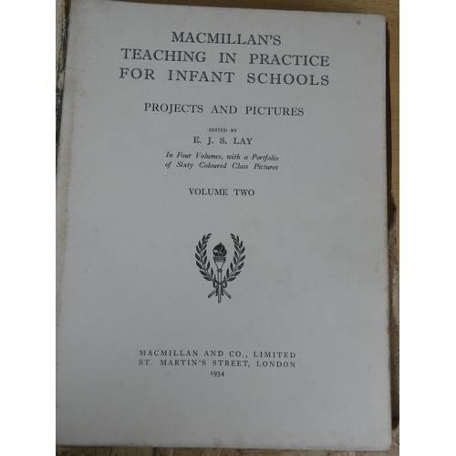 104 - Six antique books Macmillians Teaching in Practice and two others.