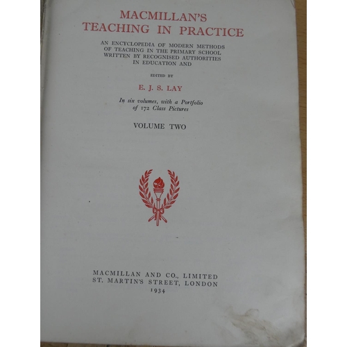 104 - Six antique books Macmillians Teaching in Practice and two others.