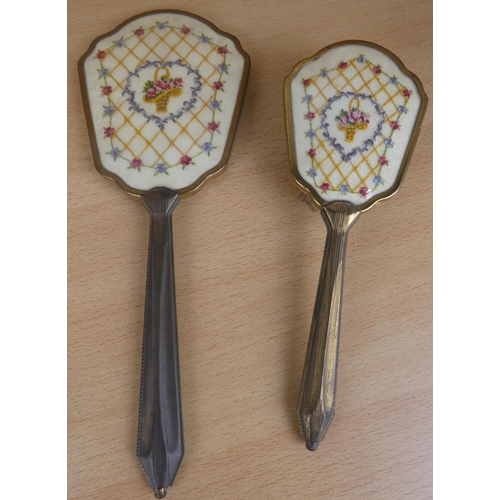 163 - Two pair of vintage dressing table brushes.