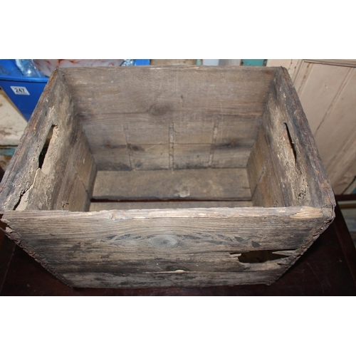 246 - An antique wooden crate 'Cantrell & Cochrane'.