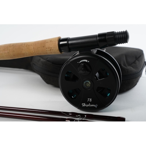 308 - A Abu Garcia cased travel Diplomai 78 fishing rod.