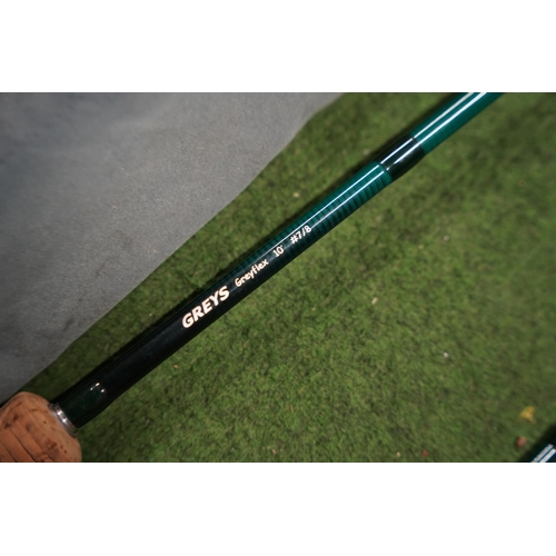 331 - A cased Greys Greyflex 10ft 7/8 two piece fishing rod.