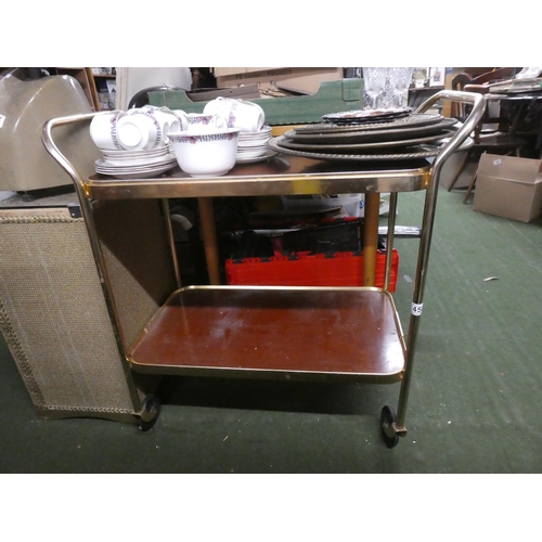 450 - A vintage drinks trolley with removal tray.