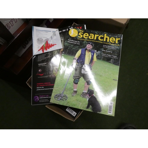 492 - Two boxes of 'The Searcher' metal detecting magazines.