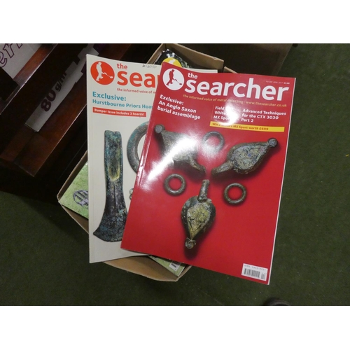 492 - Two boxes of 'The Searcher' metal detecting magazines.