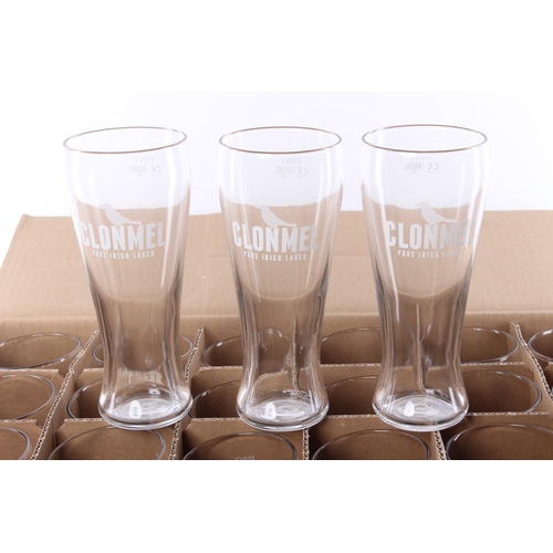 10 - A set of 24 Clommel branded pint glasses, new in box.