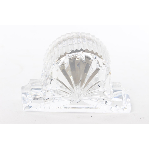 19 - A Waterford crystal clock, measuring 6.5cm tall.