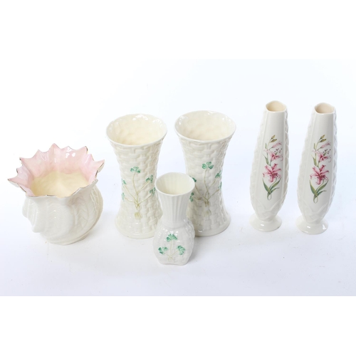 41 - An assortment of Belleek ceramics.