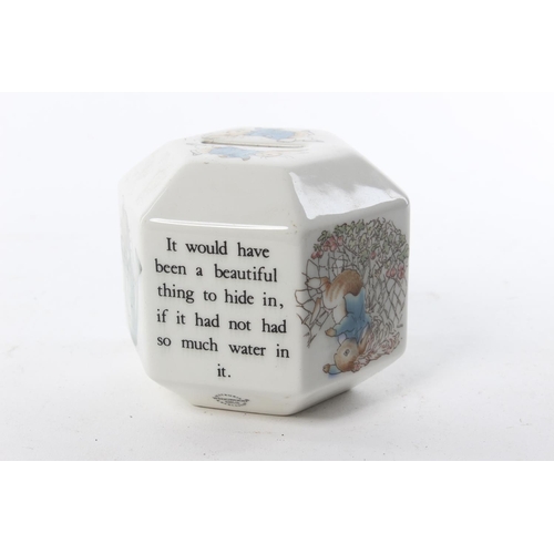 45 - A Peter Rabbit ceramic money box, produced by Wedgewood.