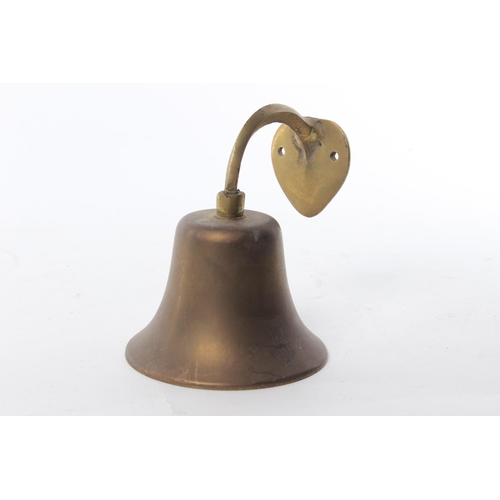 47 - A wall mounted brass bell.