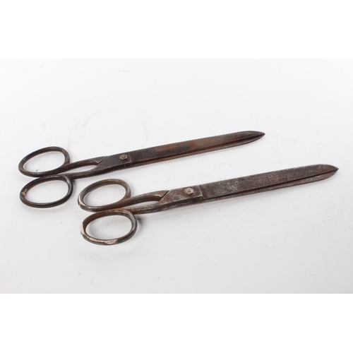 67 - Two pairs of vintage tailor scissors.